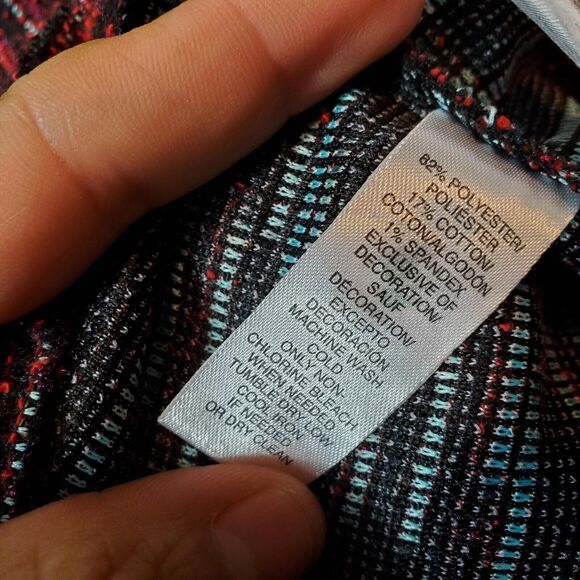 LOFT red pocketed tweed shift dress Size Large - Picture 9 of 9